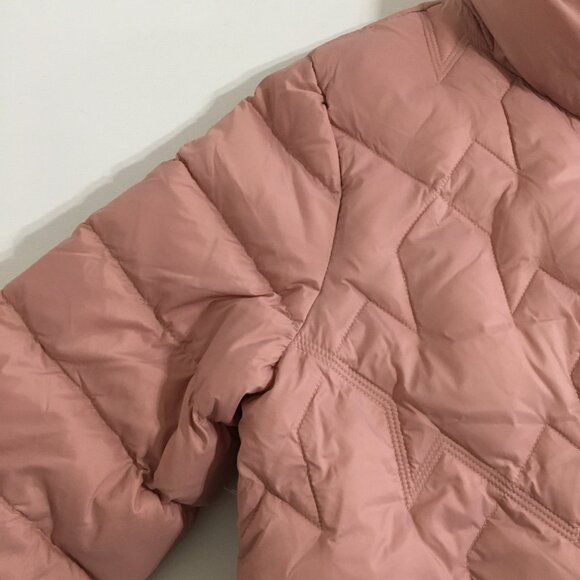 Korean Fashion Down Puffer Jacket NEW! Peach Tone Womens Medium - Picture 3 of 12